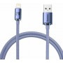 Baseus Crystal Shine Braided USB to Lightning Cable Μωβ 1.2m (CAJY000005)