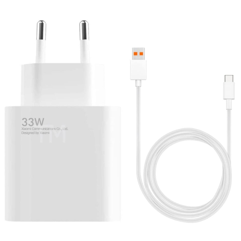 Xiaomi Φορτιστής με Θύρα USB-A 33W (Charging Combo) White